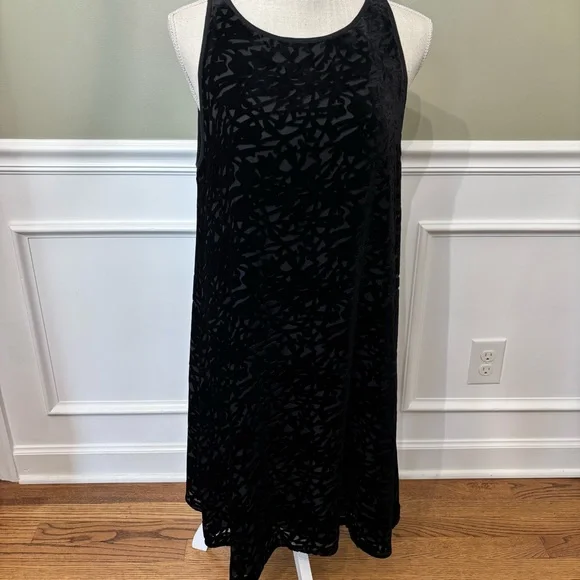 Eileen fisher Velvet Vines Burnout Dress Euc Sz medium silk -  threedaughtersproperties.com